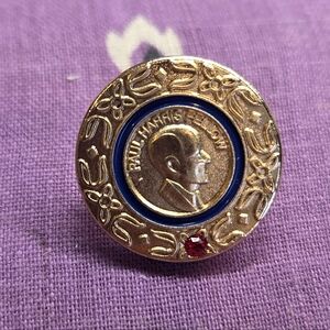 Paul Harris Fellow Rotary Club Pin. With Ruby